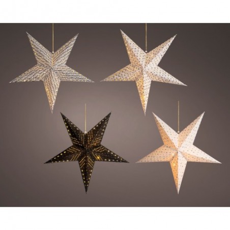 LED window decoration paper star steady BO indoor 4ass