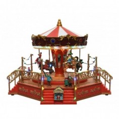 Micro LED scenery plastic carrousel steady indoor