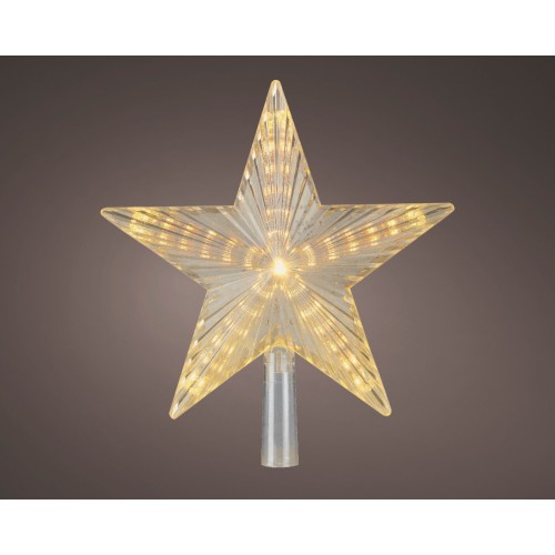 LED treetopper plastic star steady indoor