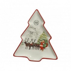 Plate dolomite tree w santa