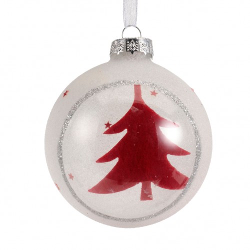 Bauble glass glitter felt hanger...