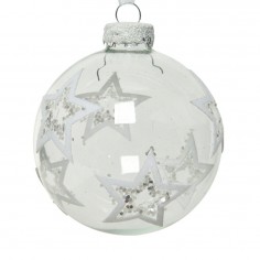 Bauble glass glitter, flock...