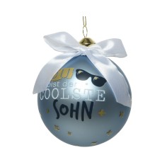 Bauble blue "Du bist der coolste sohn"