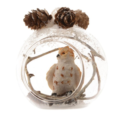 copy of Bauble glass transparent bird...