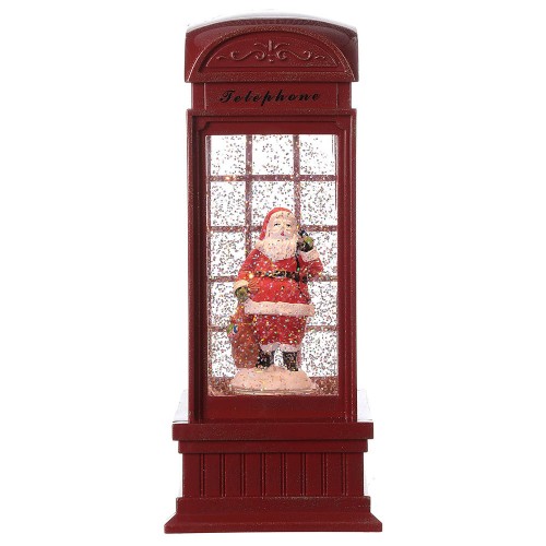 Cabina telefónica roja Santa Claus