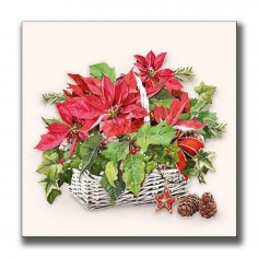 Napkin 33 Poinsettia In...