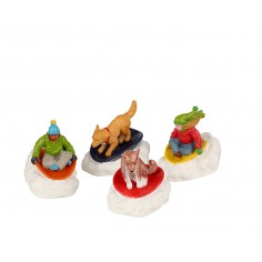 Dog Snow Saucer Fun Set Of 4