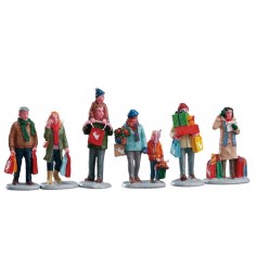 Holiday Shoppers, Set Of 6...