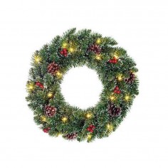 Creston wreath led battery...