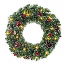 Creston wreath led battery...