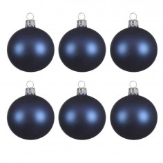 bolas de navidad azul mate