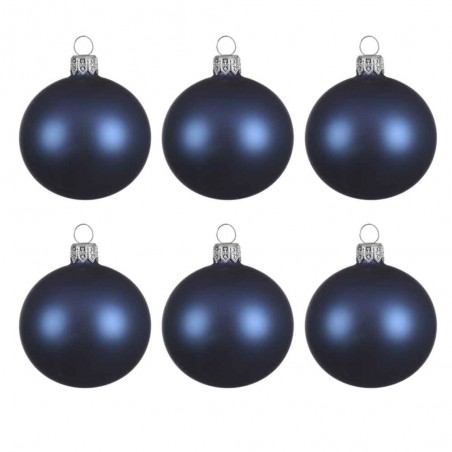 bolas de navidad azul mate