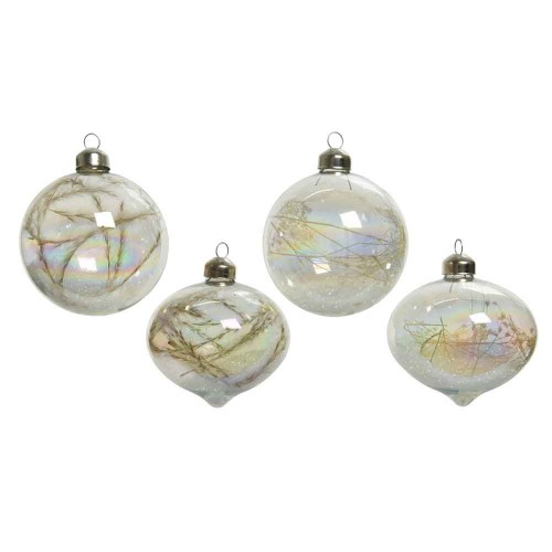 Bauble glass iridescent dried...