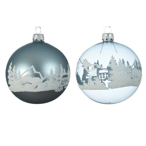 Baubles glass matt transparent