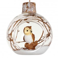 Bauble glass bird inside