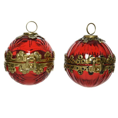 Bauble glass red