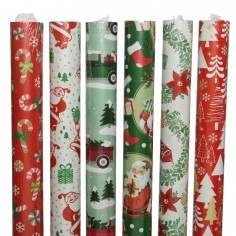 Giftwrapping paper 2x santa...