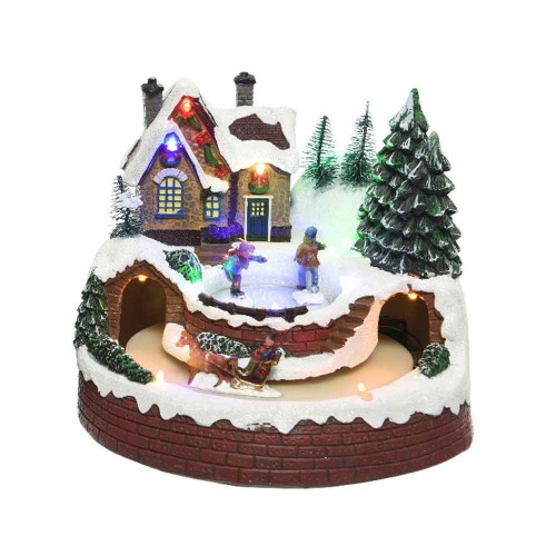 LED winter scenery with sleigh