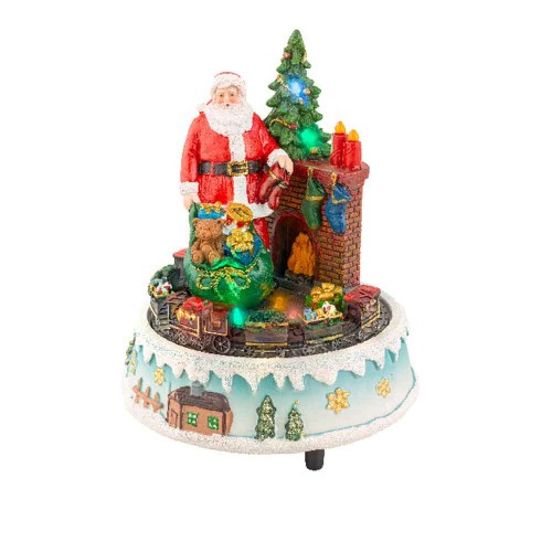 LED scenery Santa with giftbag