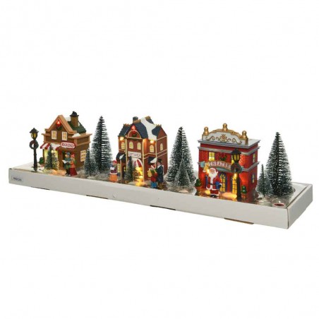 LED scenery set houses and figurine