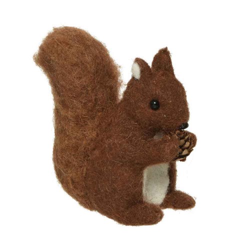 Squirrel wool dark brown