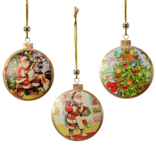 Ornament iron printing with santa print