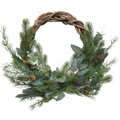 Wreath eucalyptus pe pinecones