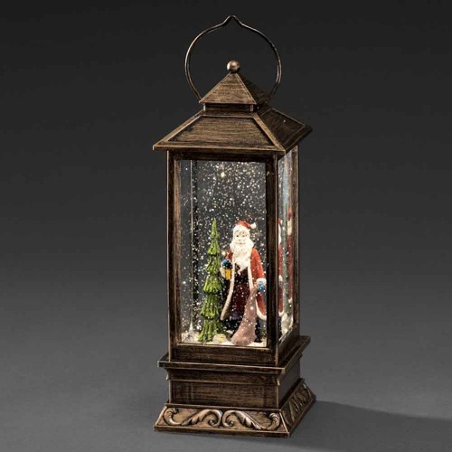 Led water and glitter antique lantern