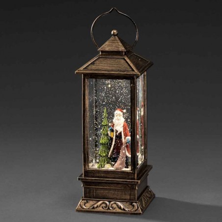 Led water and glitter antique lantern