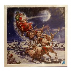 LED Canvas Santa Claus Sleigh