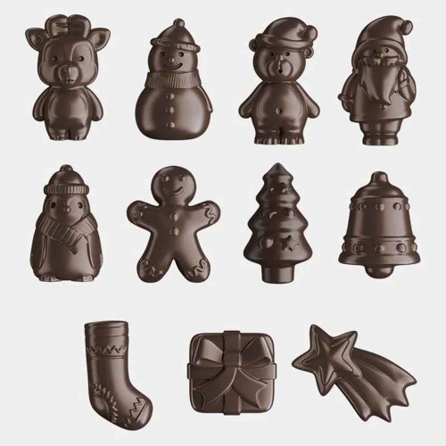 Calendario Adviento Figuras 3D Chocolate 70% 216g