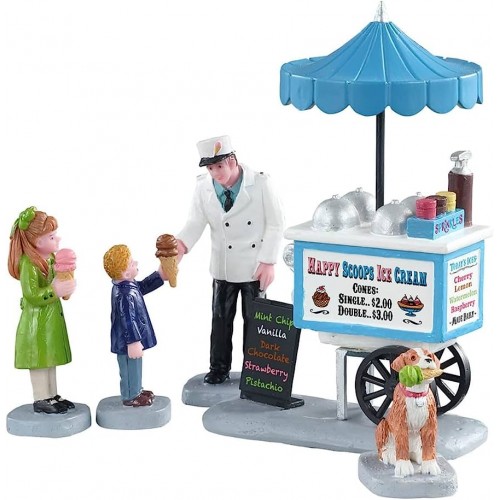 Happy Scoops Ice Cream Cart Lemax