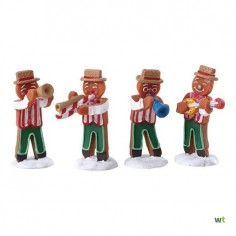 GINGERBREAD JAZZ, SET OF 4