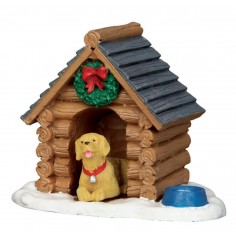 Log Cabin Dog House Lemax