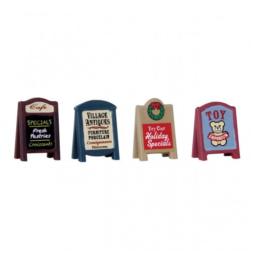 VILLAGE SIGNS, SET OF 4