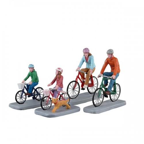 FAMILY BIKE RIDE, SET OF 4