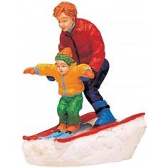 Father & Son Skiing Lemax