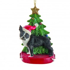 Boston Terrier Christm 11cm