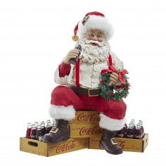 9"coca-cola santa sitting...
