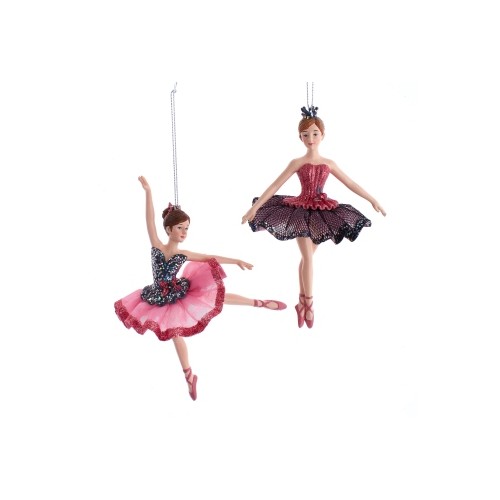 6.5"RESIN PINK & PEWTER BALLERINA O