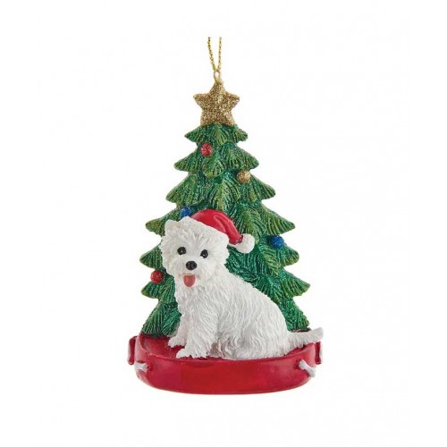 4.25"RESIN WEST HIGHLAND TERRIER W/