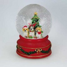 Snow globe Christmas dog´s...