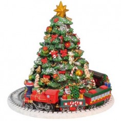 Christmas tree with train...