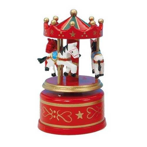 Wooden carousel red/green, 170 mm -