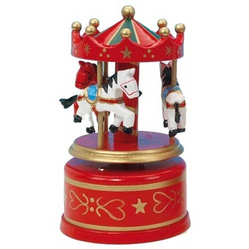 Wooden carousel red/green, 210 mm -