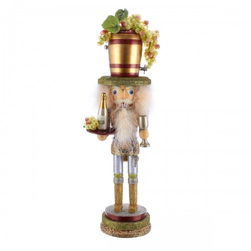 19.5"holly wood wine hat nutcracker