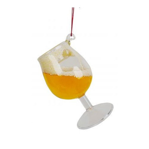 3.3-4"glass beer glass orn small