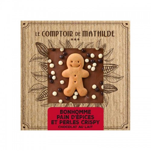 Chocolate bar with gingerbread man