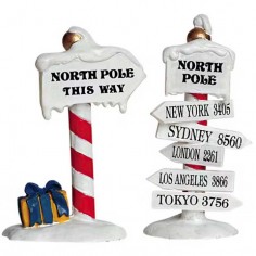 NORTH POLE SIGNS, SET OF 2