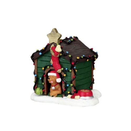 Decorated Light Doghouse Lemax